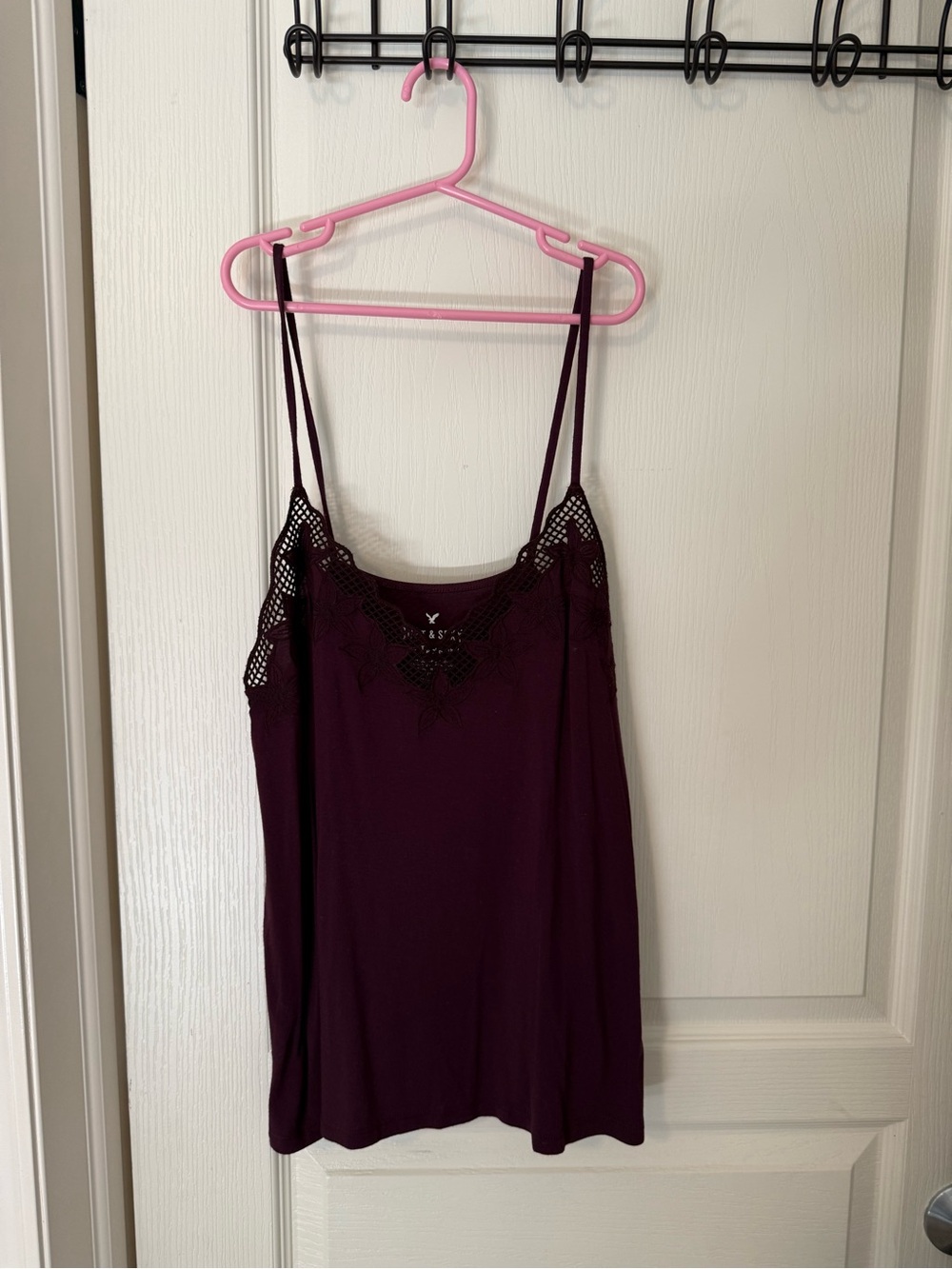 American Eagle Outfitters Plum Soft & Sexy Lace-Trim Camisole - Size Small
